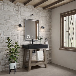 James Martin Auburn 31.5" Sink Console in Weathered Timber - Luxe Bathroom Vanities