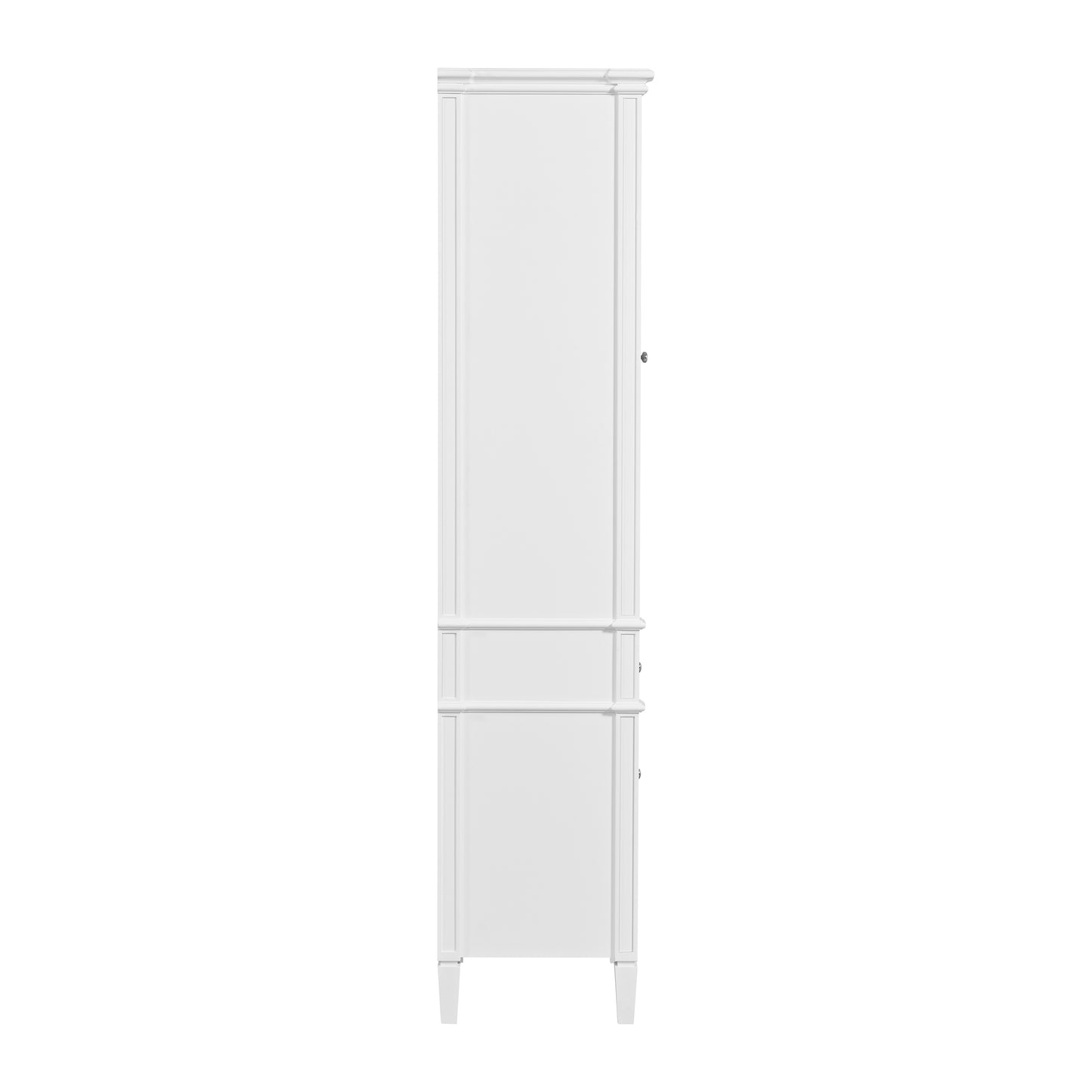 James Martin Brittany Linen Cabinet, Bright White