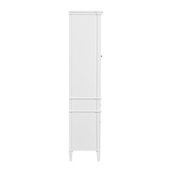 James Martin Brittany Linen Cabinet, Bright White