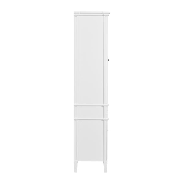 James Martin Brittany Linen Cabinet, Bright White