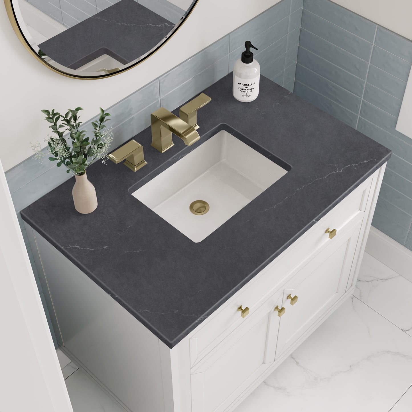 James Martin Chicago 36" Single Vanity with 3 CM Countertop
