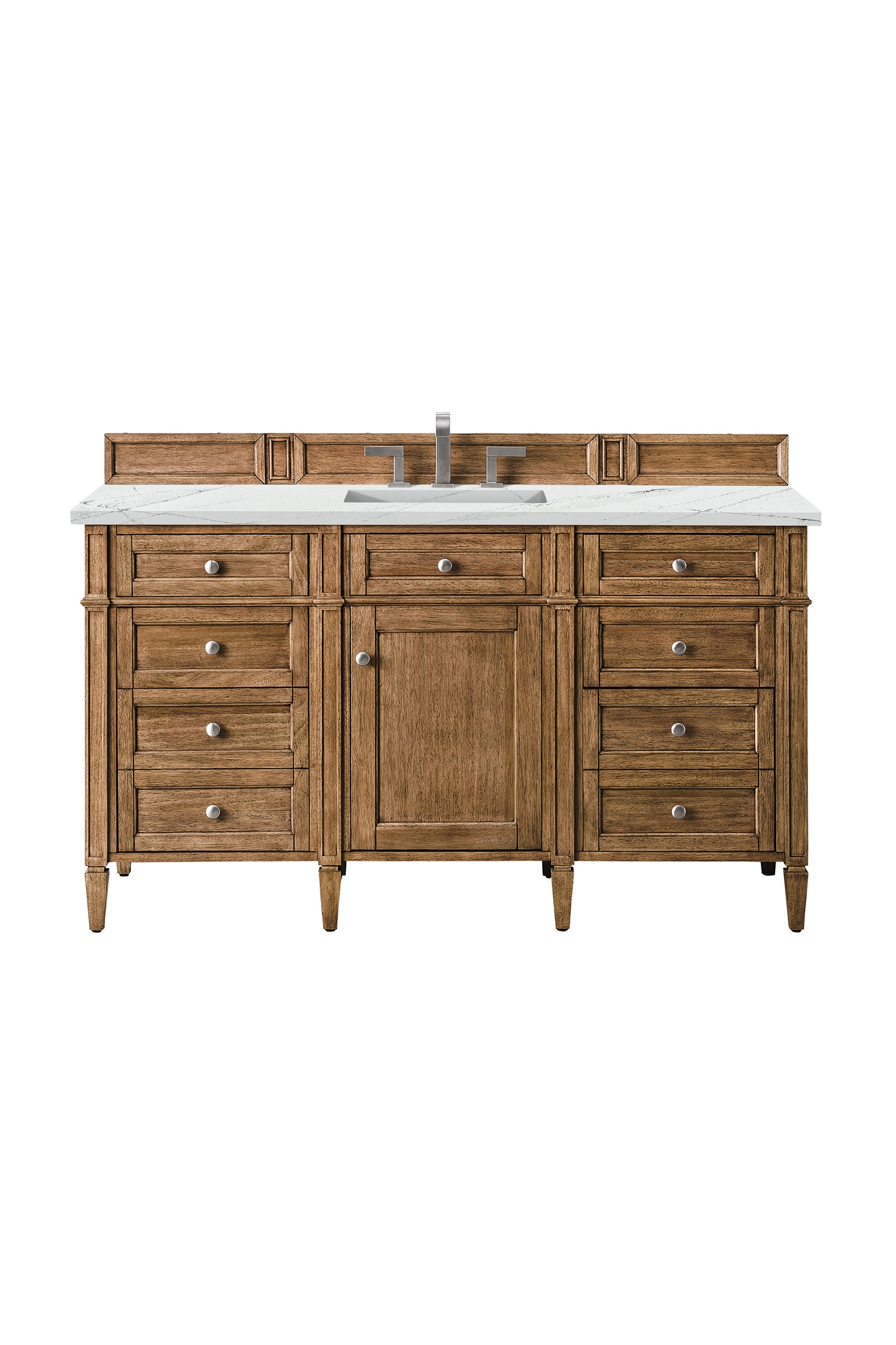 James Martin Brittany 60" Single Vanity with 3 CM Countertop & FreePower Wireless Charger