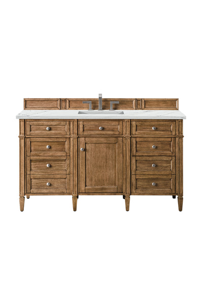 James Martin Brittany 60" Single Vanity with 3 CM Countertop & FreePower Wireless Charger