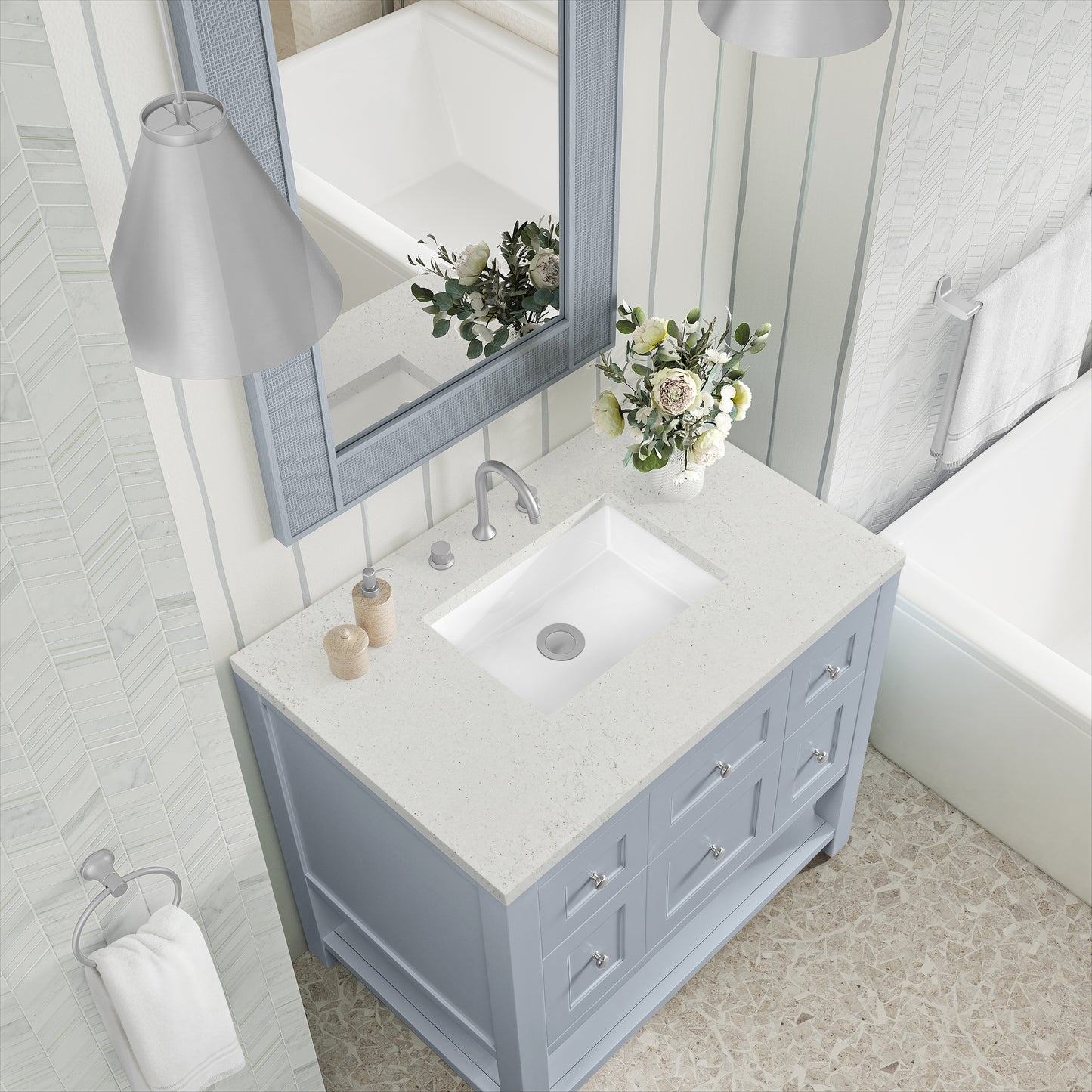 James Martin Breckenridge 36" Single Vanity w/ 3CM Countertop