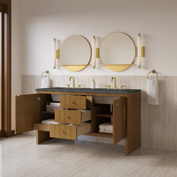 James Martin Hudson 60" Double Vanity with 3 CM Countertop