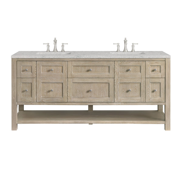 James Martin Breckenridge 72" Double Vanity w/ 3 CM Countertop