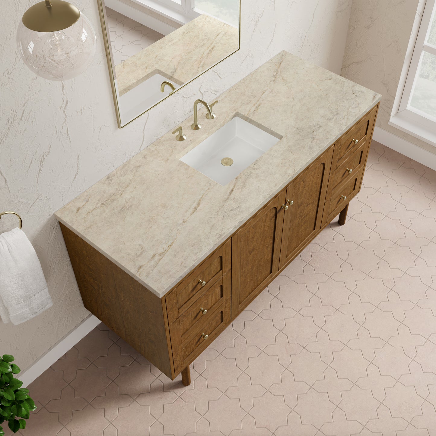 James Martin Laurent 60" Single Vanity with 3 CM Countertop