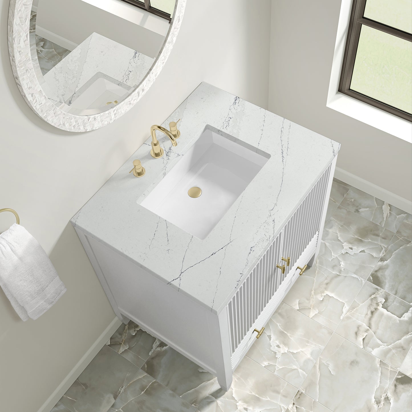James Martin Myrrin 30" Single Vanity with 3 CM Countertop