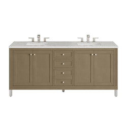 James Martin Chicago 72" Double Vanity with 3 CM Countertop