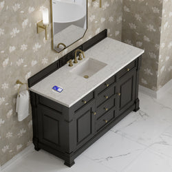 James Martin Brookfield 60" Single Vanity with 3CM Countertop & FreePower Wireless Charger