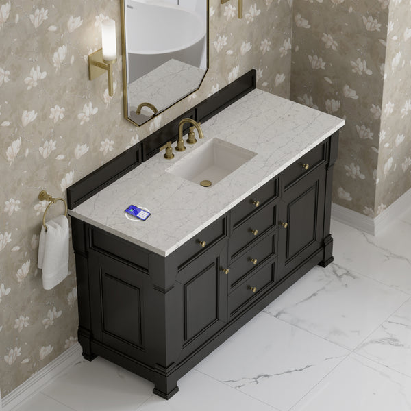 James Martin Brookfield 60" Single Vanity with 3CM Countertop & FreePower Wireless Charger