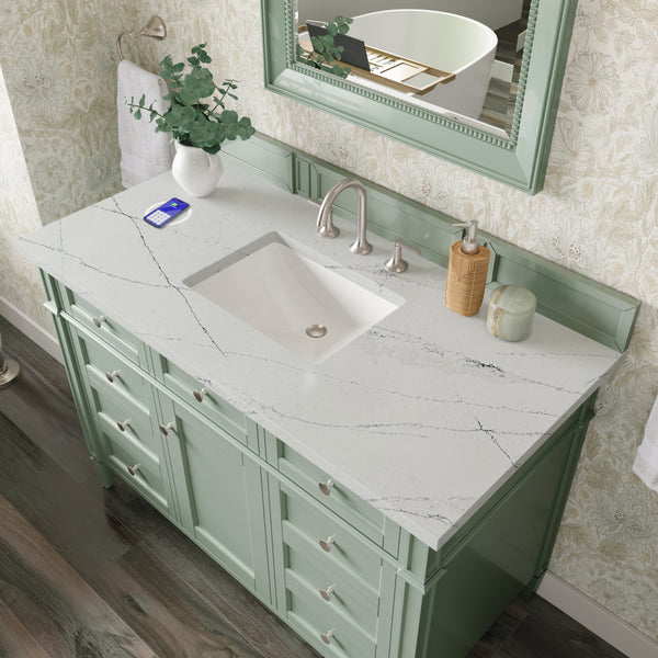 James Martin Brittany 48" Single Vanity with 3 CM Countertop & FreePower Wireless Charger