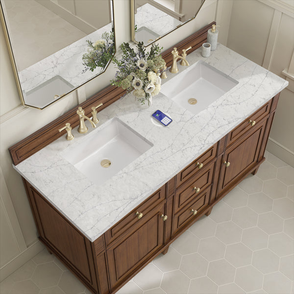 James Martin Lorelai 60" Double Vanity with 3 CM Countertop & FreePower Wireless Charger