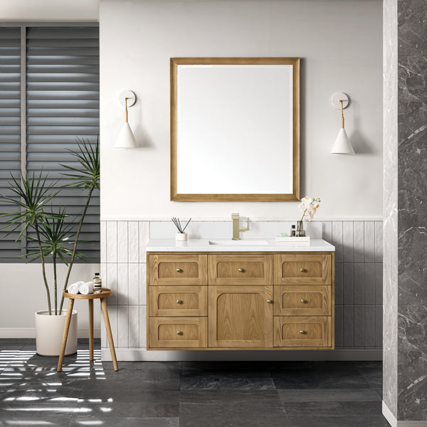 James Martin Laurent 48" Single Vanity with Single Hole 3 CM Countertop and Matching Backsplash