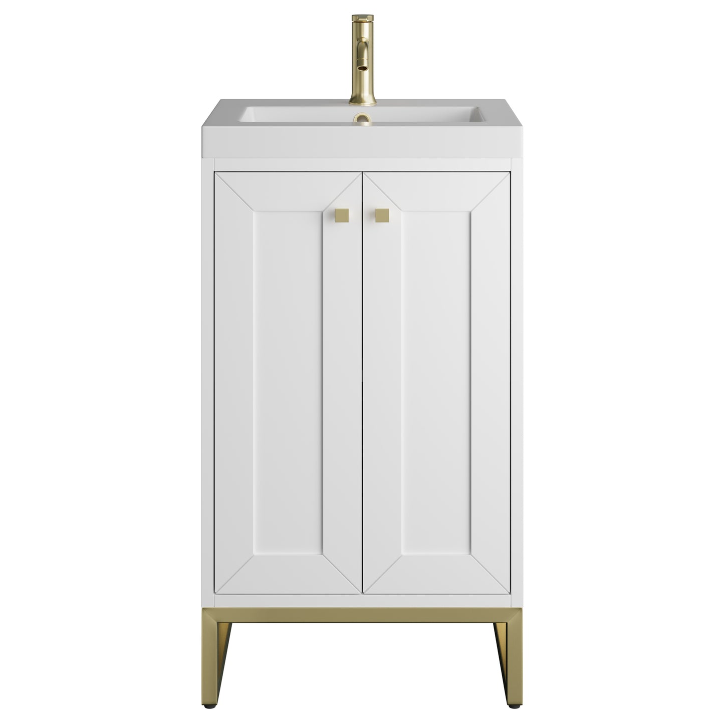 James Martin Chianti Single Vanity with White Glossy Composite Stone Top