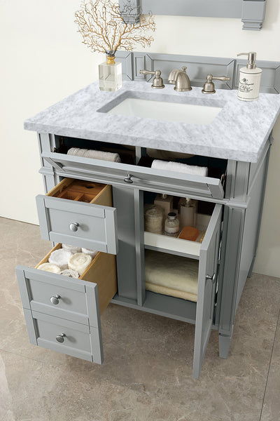 James Martin Brittany 30" Single Vanity with 3 CM Countertop