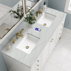 James Martin Chicago 60" Double Vanity with 3 CM Countertop & FreePower Wireless Charger