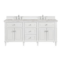 James Martin Lorelai 72" Double Vanity with 3 CM Countertop & FreePower Wireless Charger