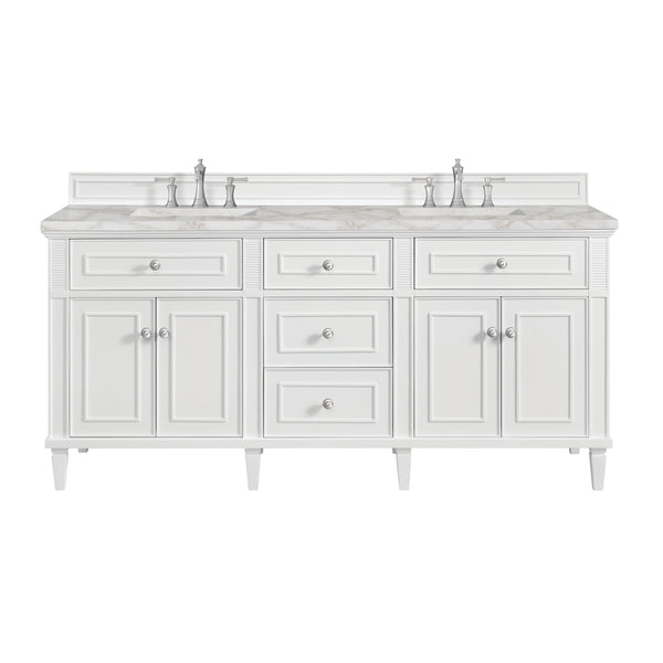 James Martin Lorelai 72" Double Vanity with 3 CM Countertop & FreePower Wireless Charger