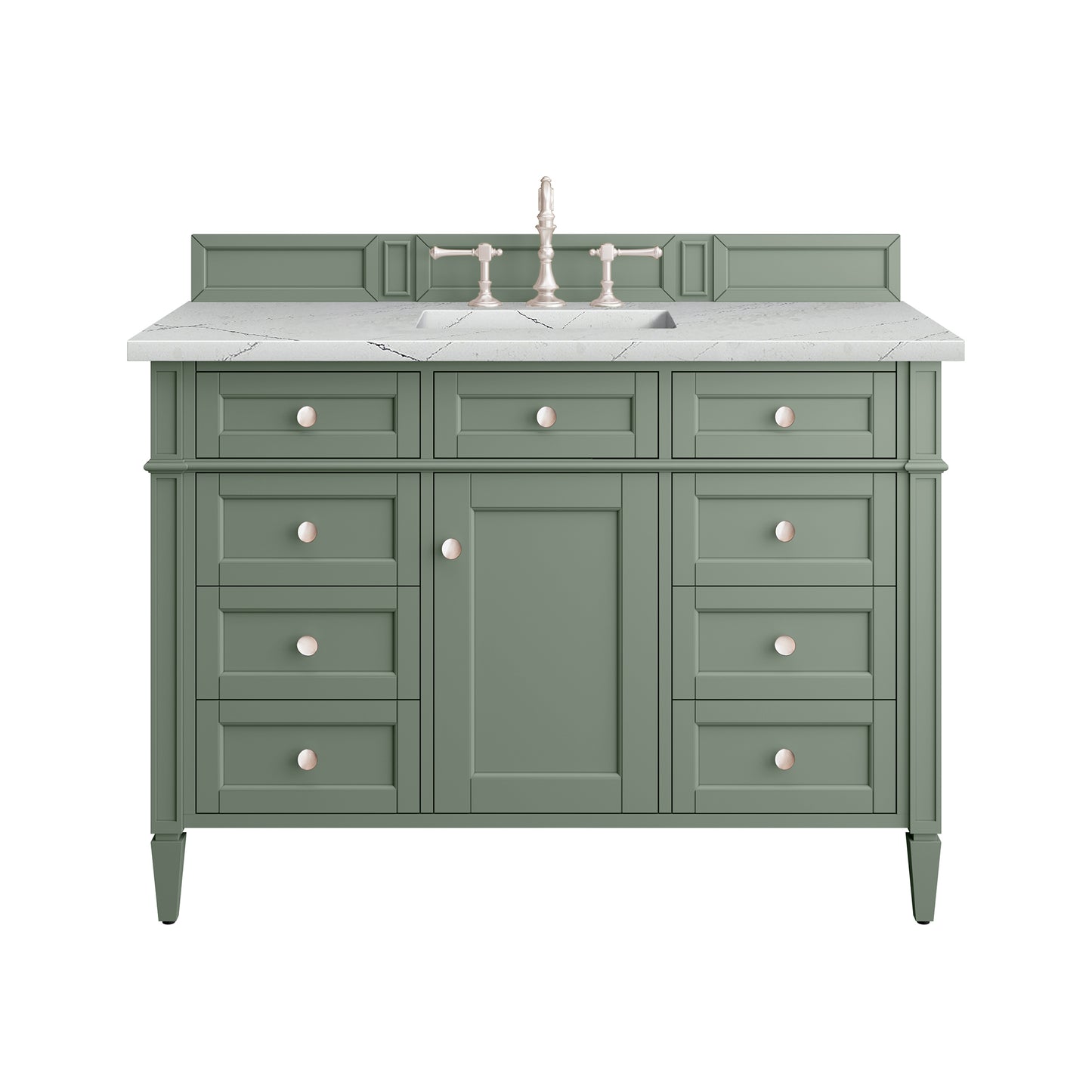 James Martin Brittany 48" Single Vanity with 3 CM Countertop & FreePower Wireless Charger