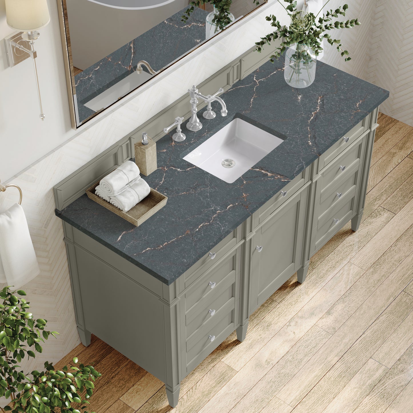 James Martin Brittany 60" Single Vanity with 3 CM Countertop