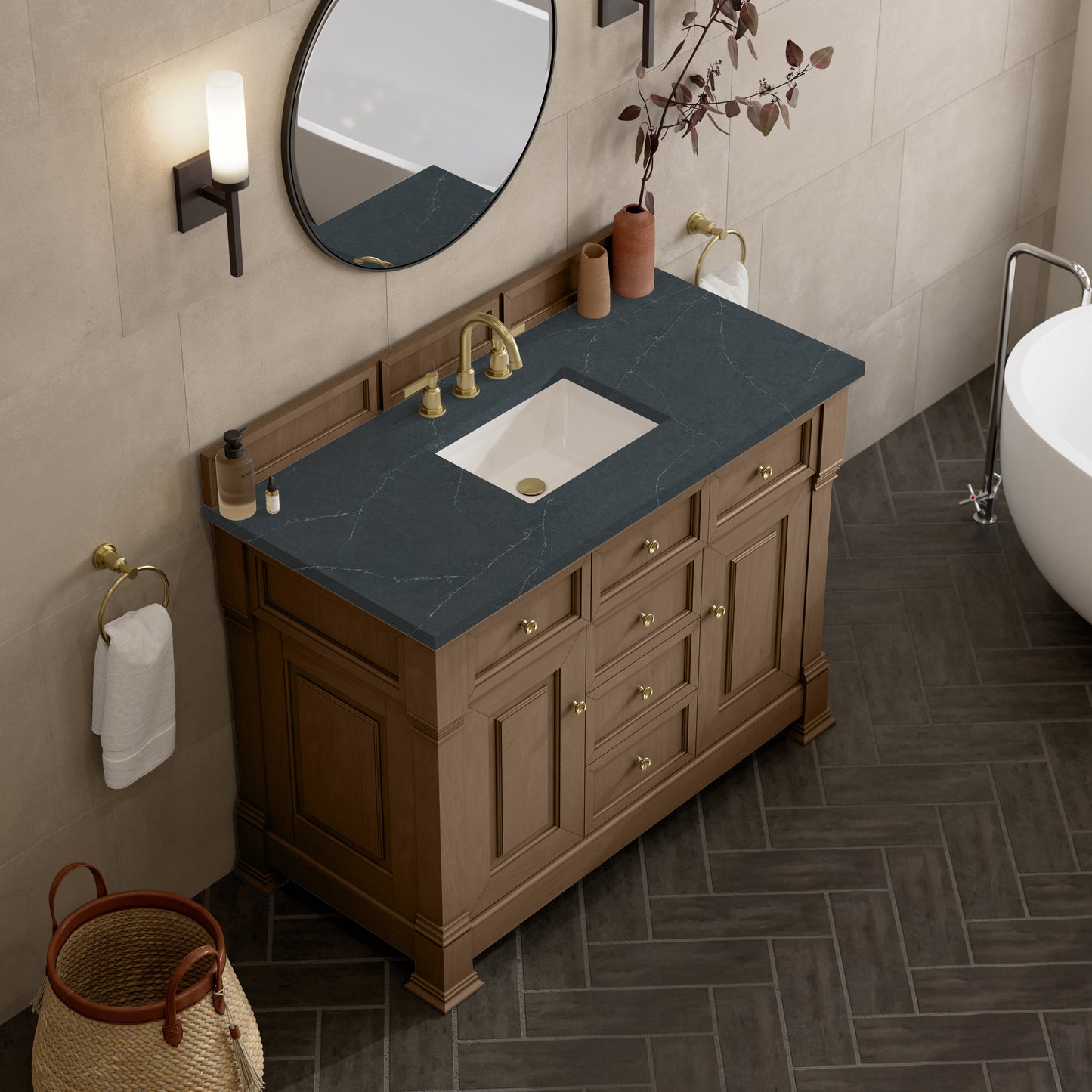 James Martin Brookfield 48" Single Vanity with 3 CM Countertop - Luxe Bathroom Vanities