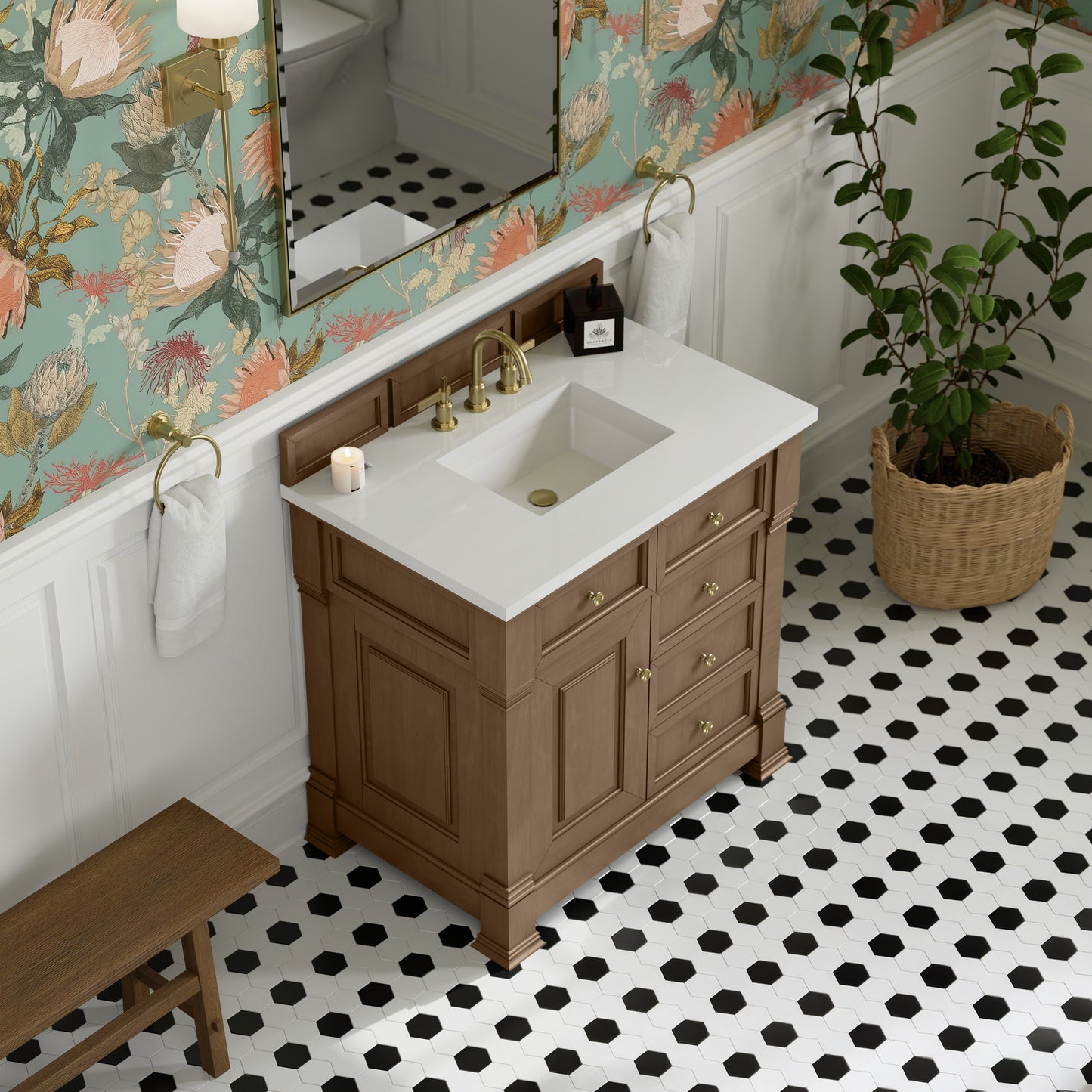 James Martin Brookfield 36" Single Vanity with 3 CM Countertop - Luxe Bathroom Vanities