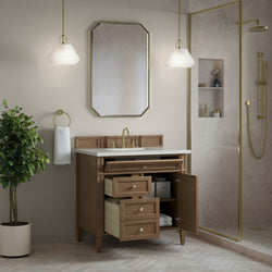 James Martin Brittany 36" Single Vanity with 3 Countertop