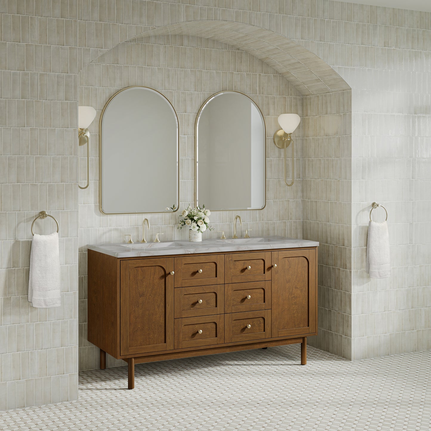 James Martin Laurent 60" Double Vanity with 3 CM Countertop