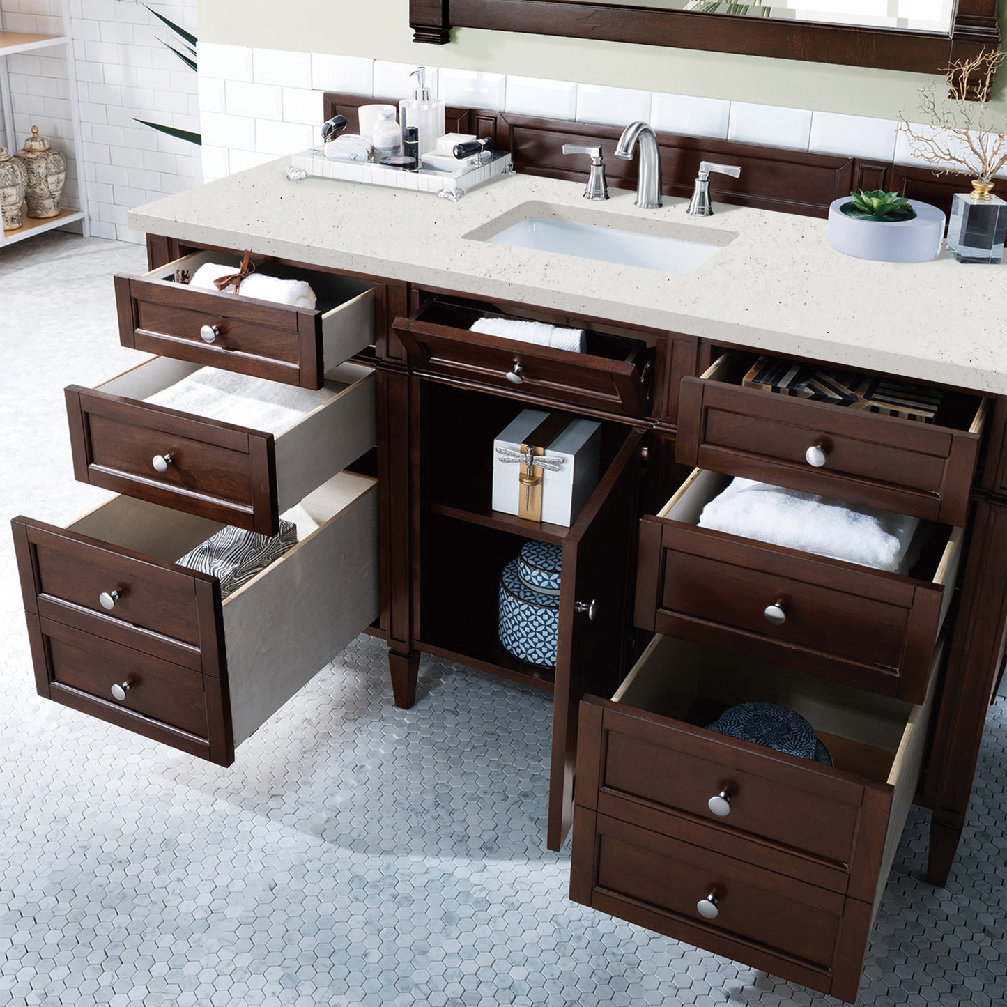 James Martin Brittany 60" Single Vanity with 3 CM Countertop