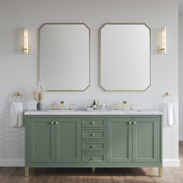 James Martin Chicago 72" Double Vanity with 3 CM Countertop