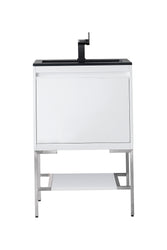 James Martin Mantova 23.6" Single Vanity With Stand and Composite Stone Top - Luxe Bathroom Vanities