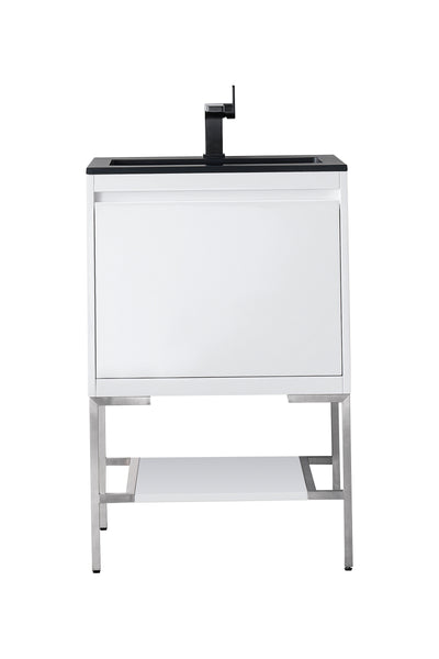 James Martin Mantova 23.6" Single Vanity With Stand and Composite Stone Top - Luxe Bathroom Vanities