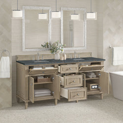 James Martin Lorelai 72" Double Vanity with 3 CM Countertop & FreePower Wireless Charger