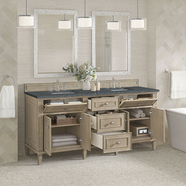 James Martin Lorelai 72" Double Vanity with 3 CM Countertop & FreePower Wireless Charger