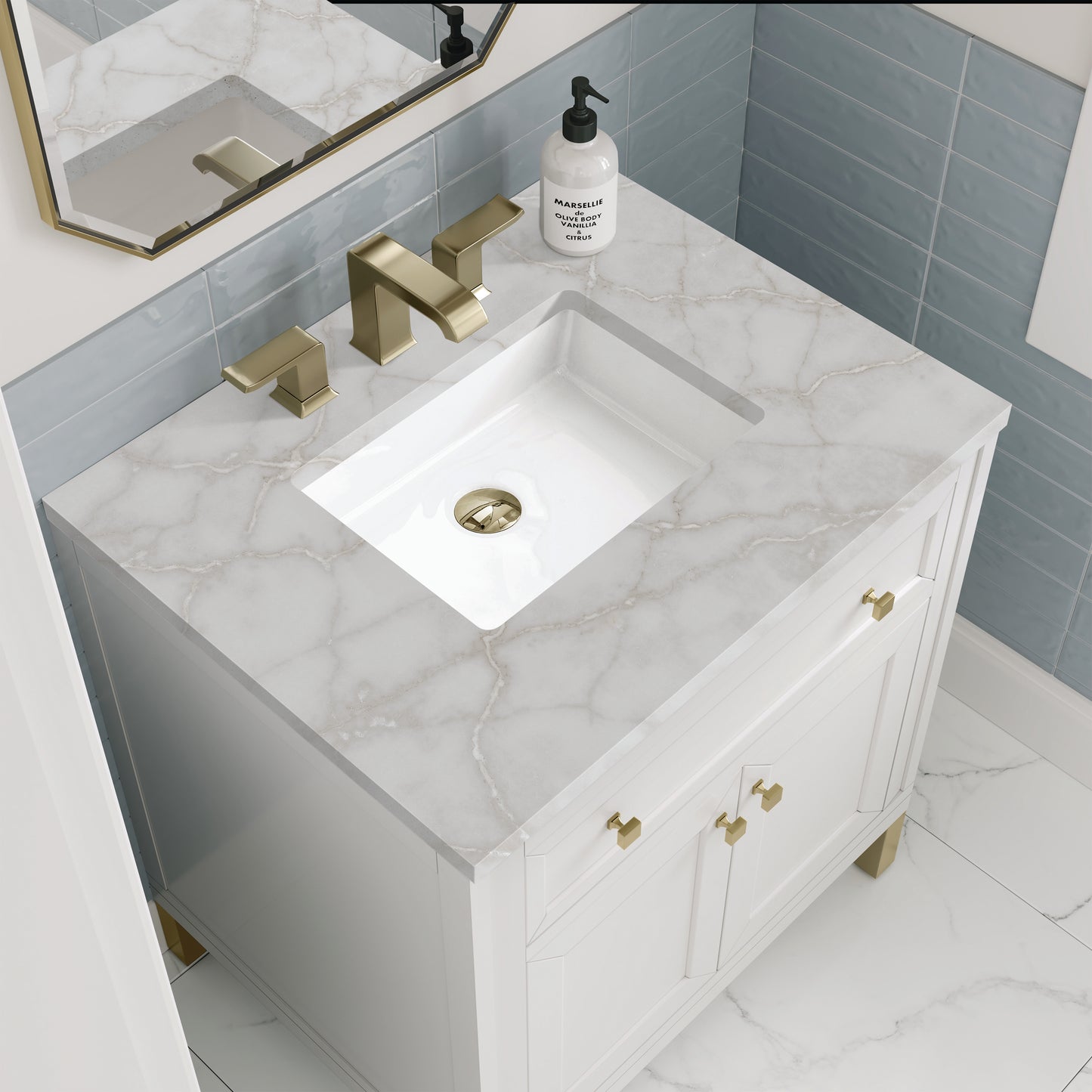 James Martin Chicago 30" Single Vanity with 3 CM Countertop