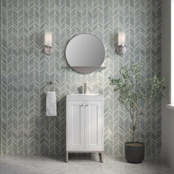James Martin Chianti Single Vanity with White Glossy Composite Stone Top