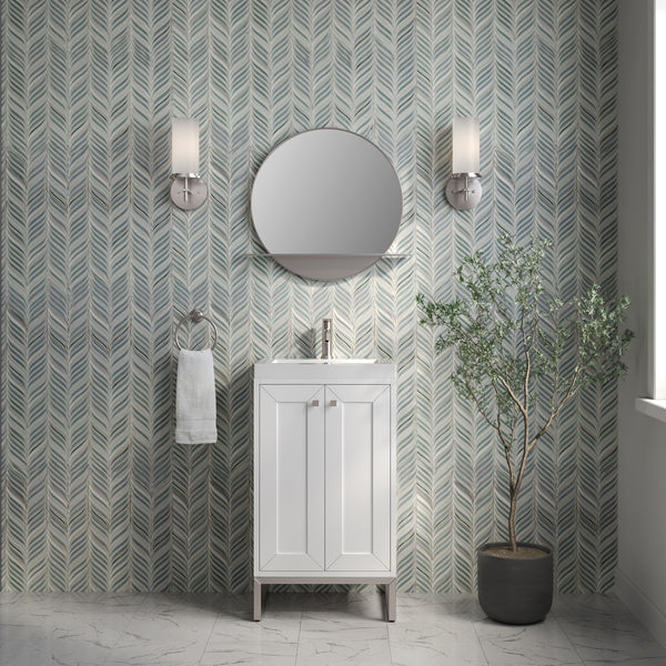 James Martin Chianti Single Vanity with White Glossy Composite Stone Top