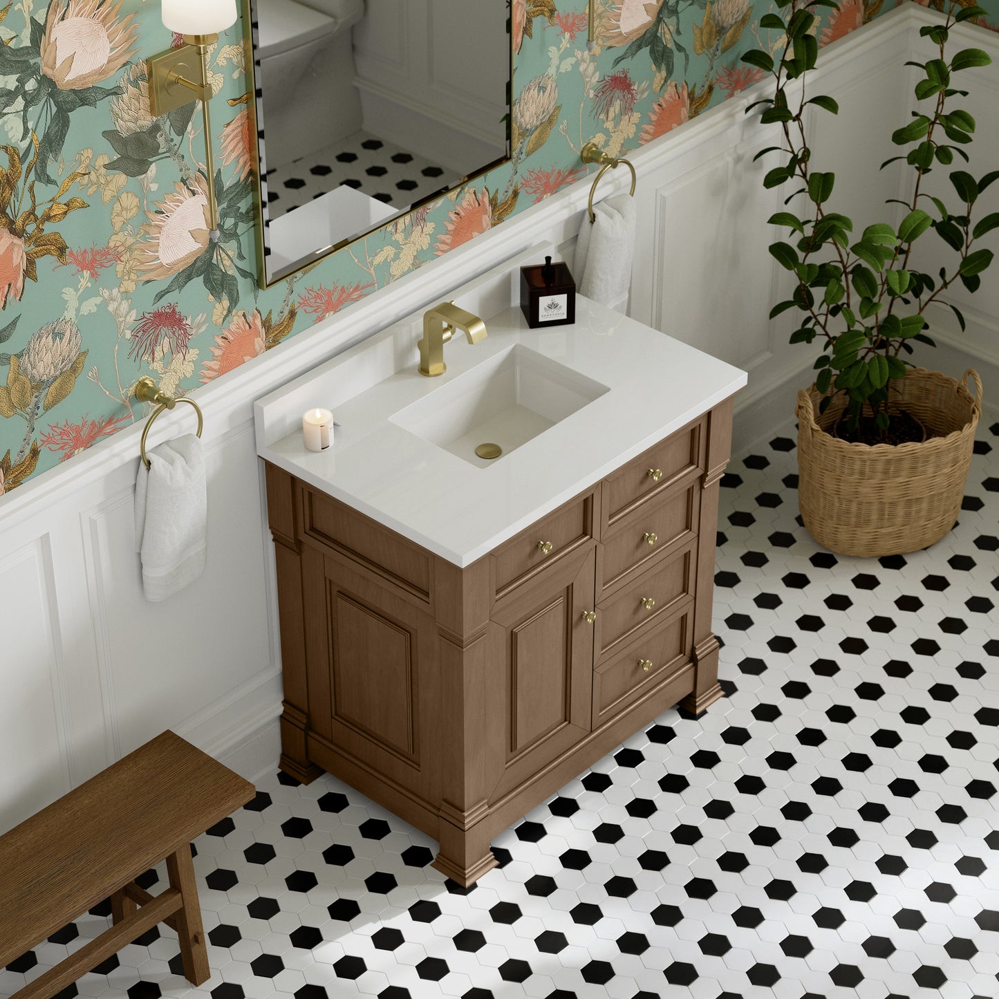 James Martin Brookfield 36" Single Vanity with 3 CM Countertop - Luxe Bathroom Vanities