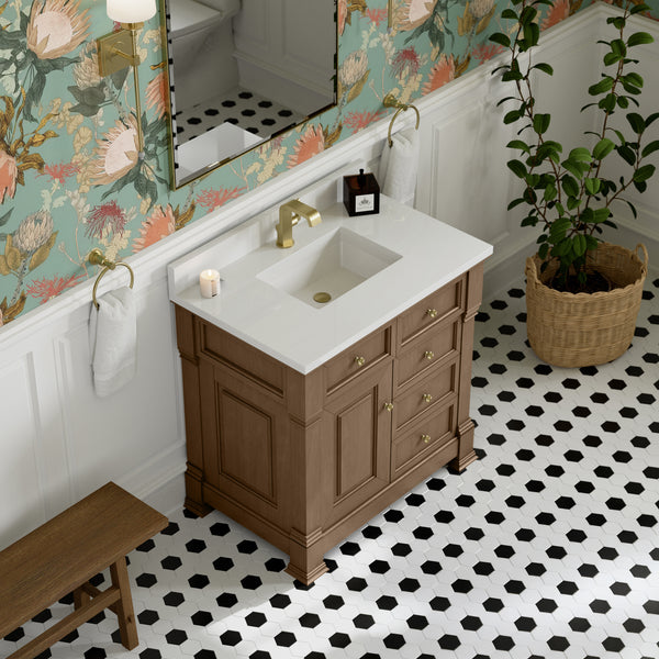 James Martin Brookfield 36" Single Vanity with 3 CM Countertop - Luxe Bathroom Vanities