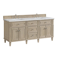 James Martin Lorelai 72" Double Vanity with 3 CM Countertop & FreePower Wireless Charger