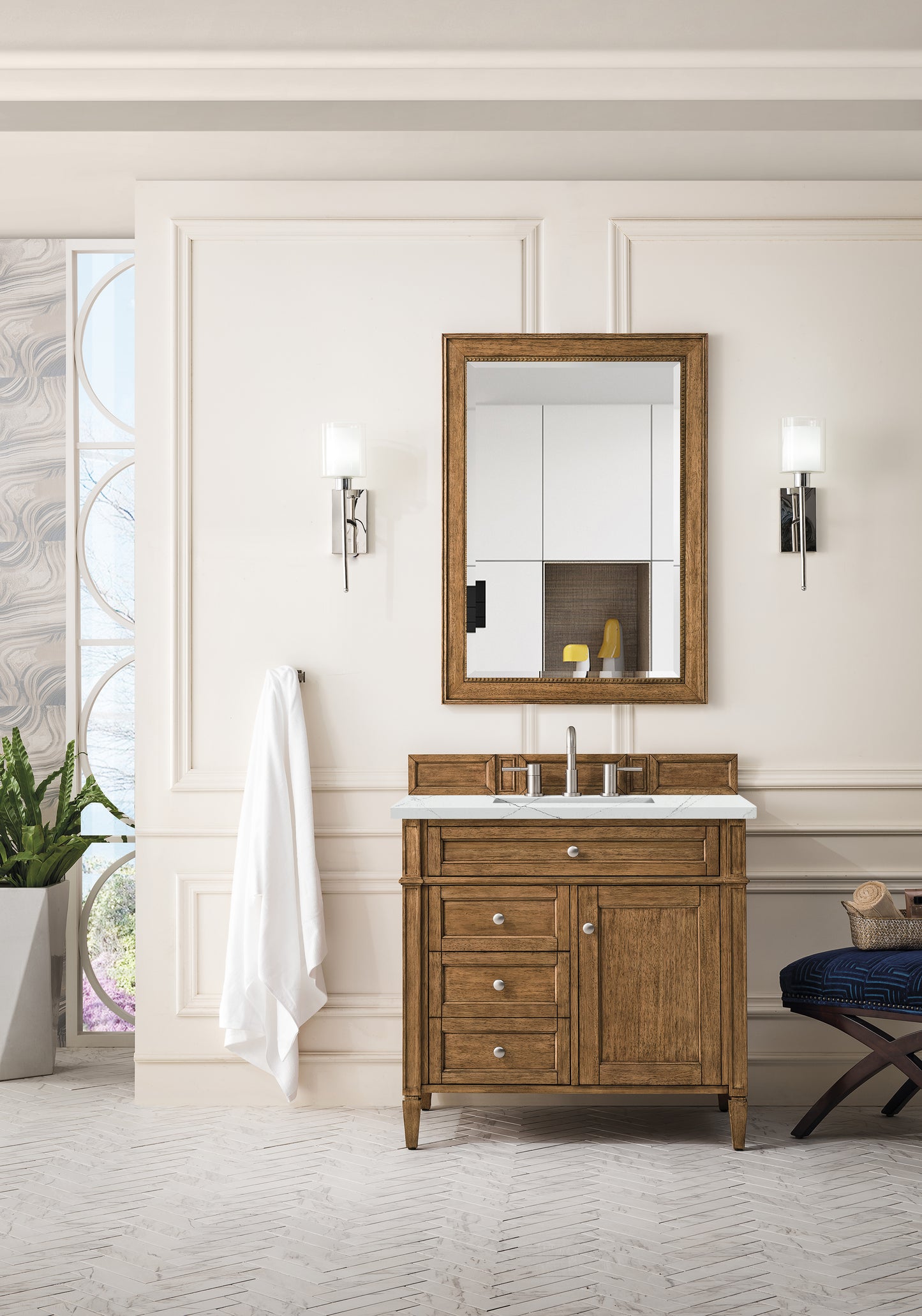 James Martin Brittany 36" Single Vanity with 3 Countertop