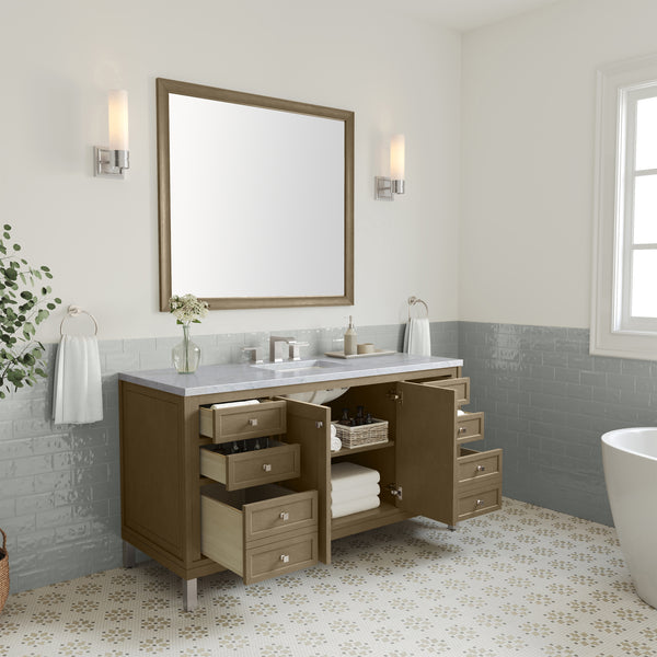James Martin Chicago 60" Single Vanity with 3 CM Countertop