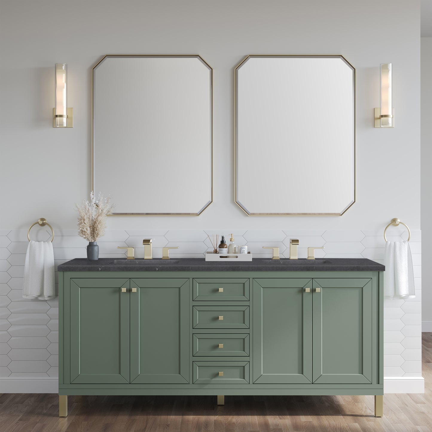 James Martin Chicago 72" Double Vanity with 3 CM Countertop