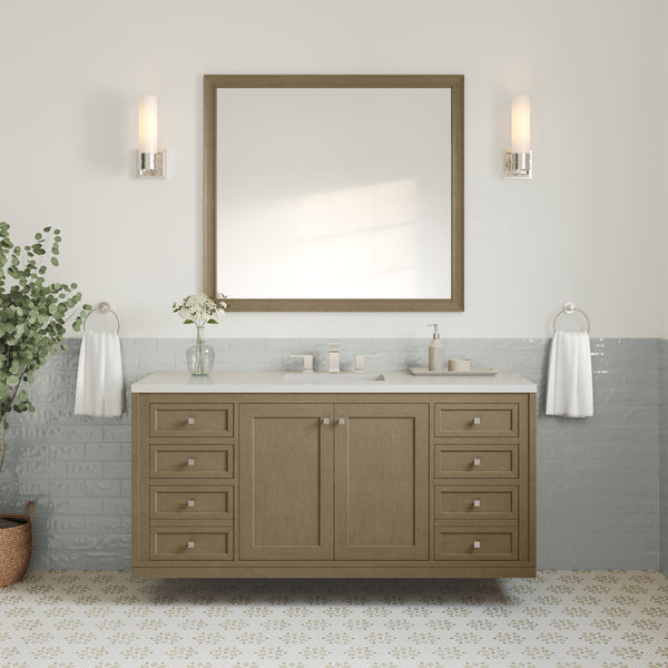 James Martin Chicago 60" Single Vanity with 3 CM Countertop