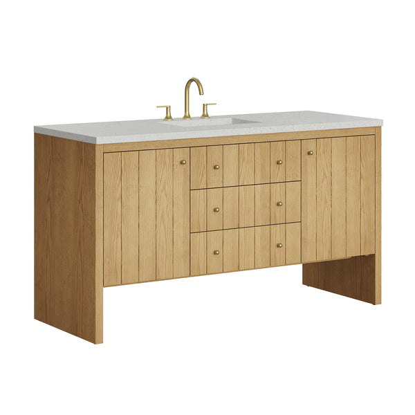 James Martin Hudson 60" Single Vanity with 3 CM Countertop