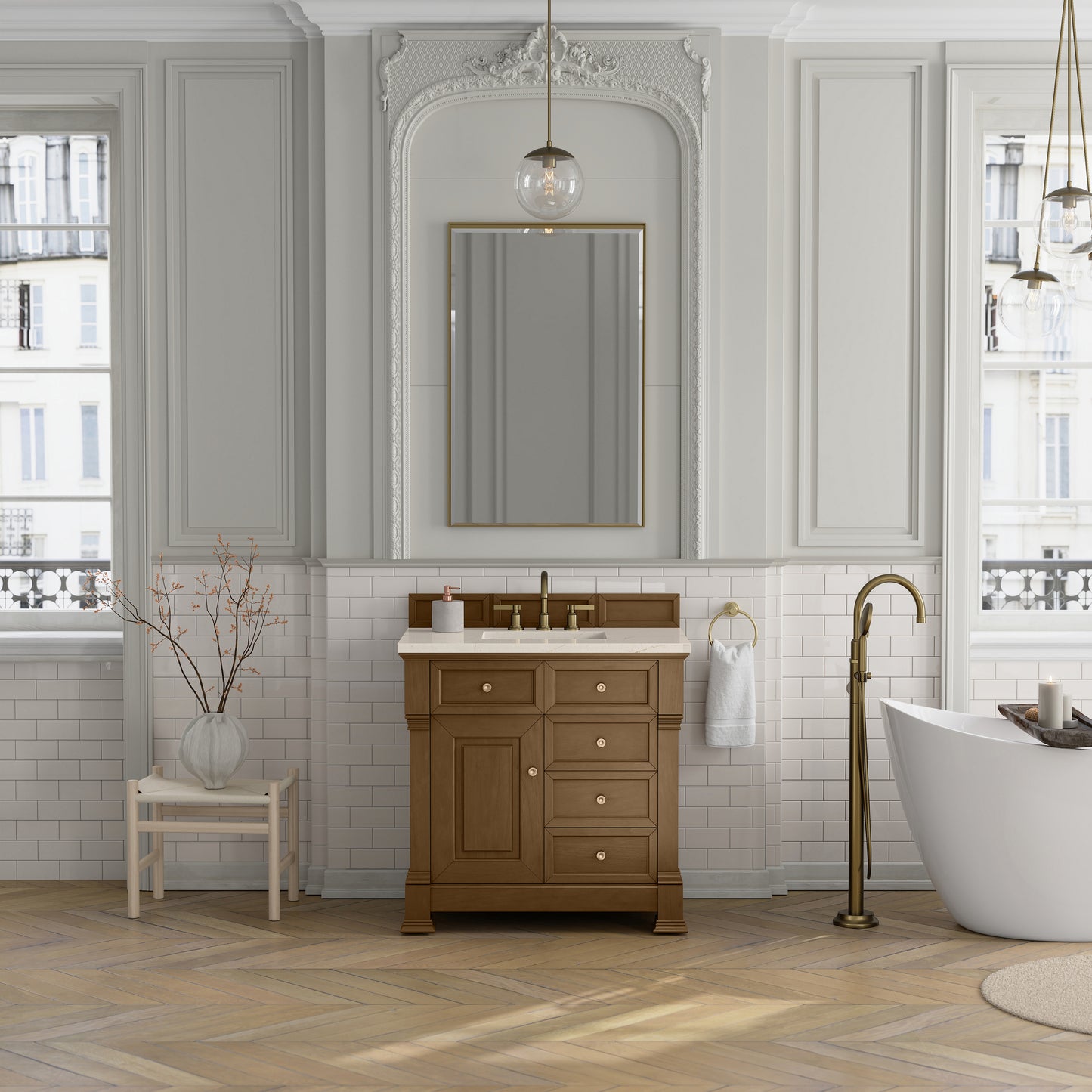 James Martin Brookfield 36" Single Vanity with 3 CM Countertop - Luxe Bathroom Vanities