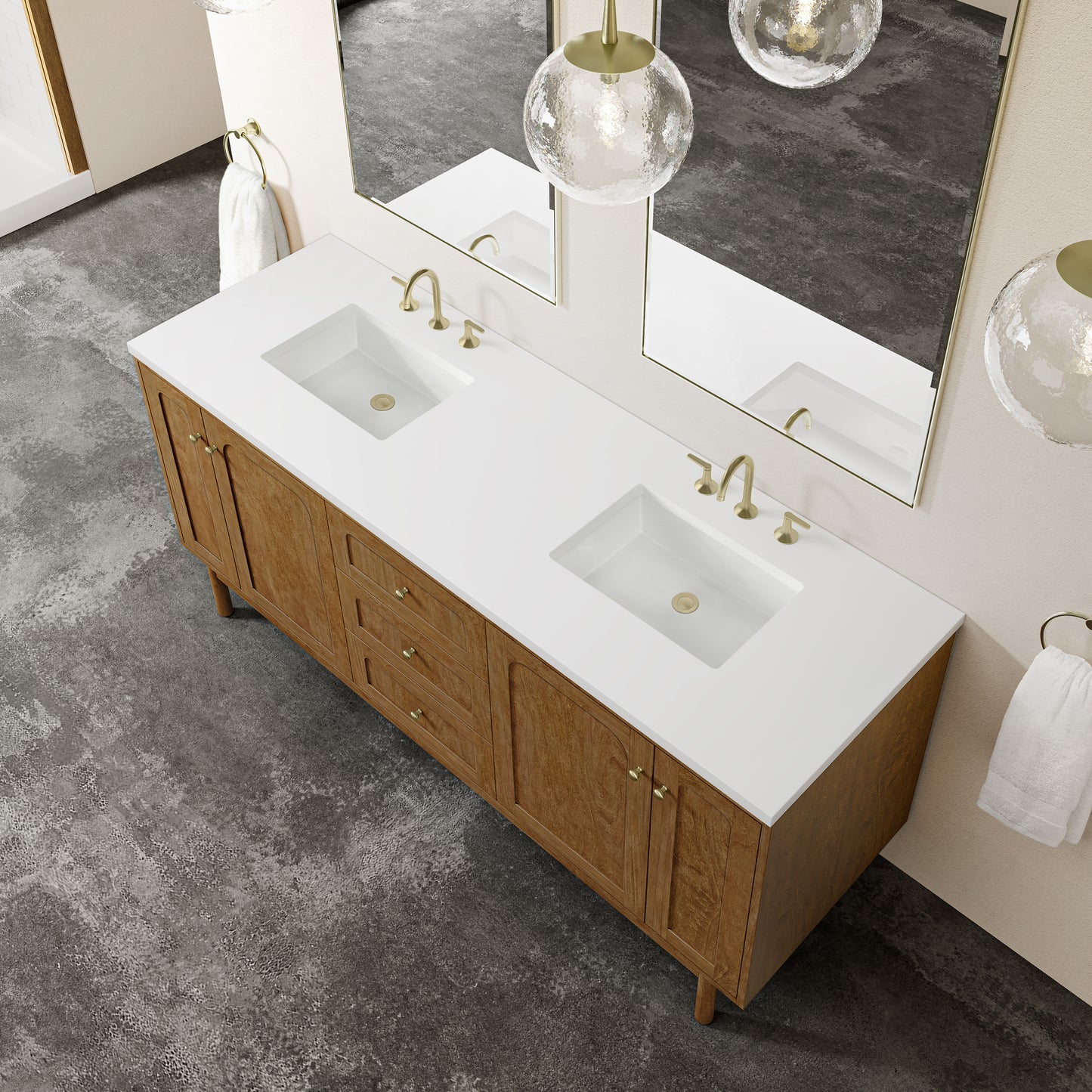 James Martin Laurent 72" Double Vanity with 3 CM Countertop