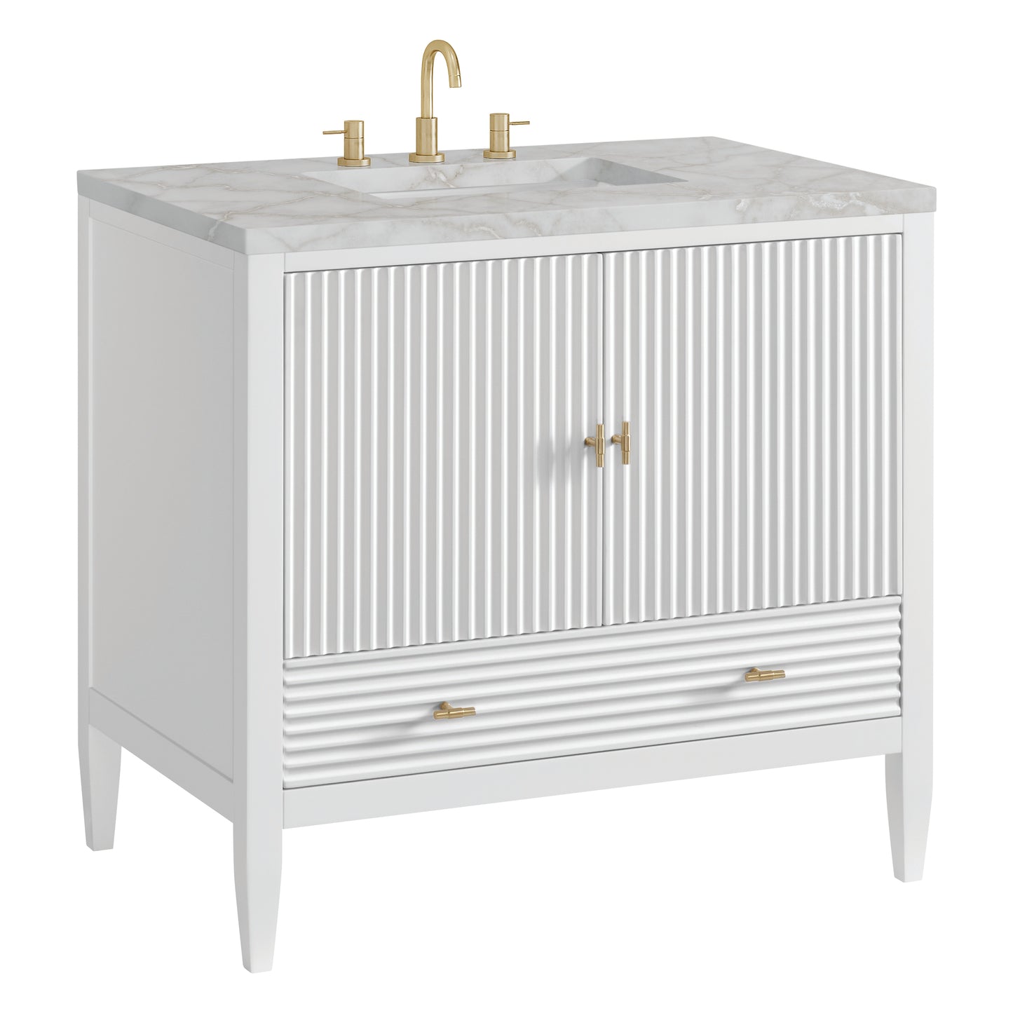 James Martin Myrrin 36" Single Vanity with 3 CM Countertop