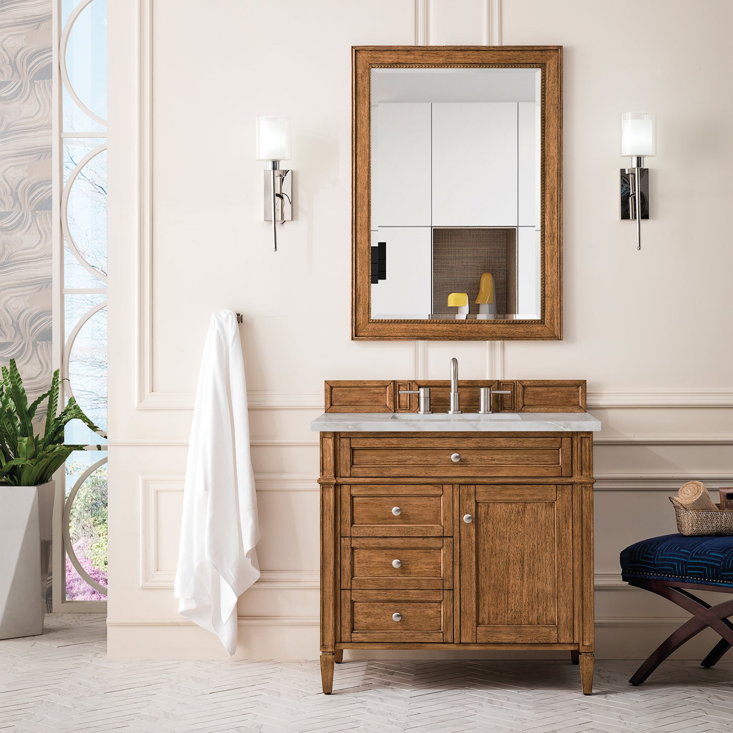 James Martin Brittany 36" Single Vanity with 3 Countertop